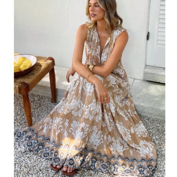 NEW Boho Loose Maxi Dress L- XL - Picture 4 of 5